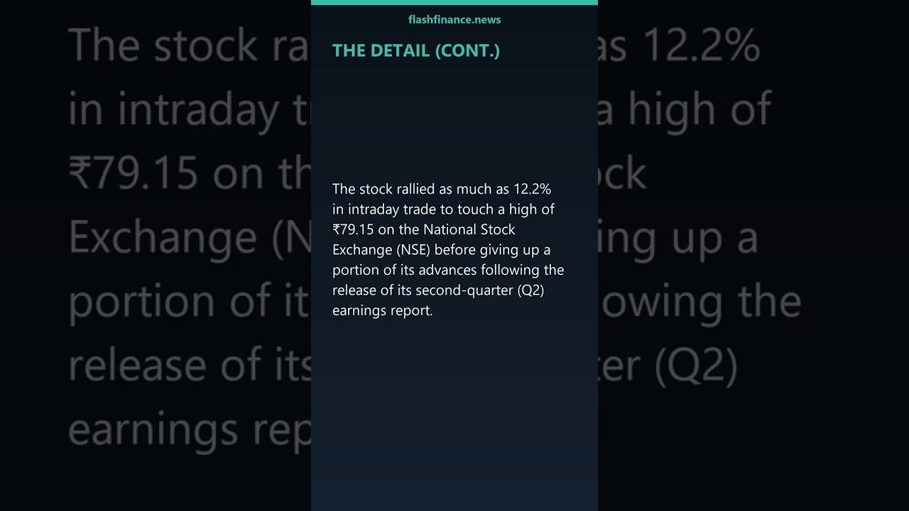 PNB Gilts Shares Surge 12% Intraday Before Paring Gains on Mixed Q2 Earnings #shorts
